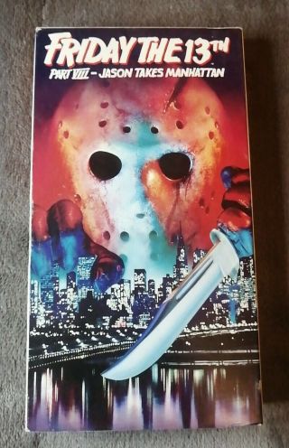 Friday The 13th Part Viii Jason Takes Manhattan (vhs,  1989) Rare Horror