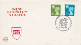 Gb Fdc On Rare Philcovers.  Regionals,  Wales,  14th Jan 1976
