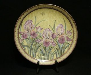 Rare Galante Iris Rosa Pattern Kaiser Germany Porcelain Charger/wall Plate