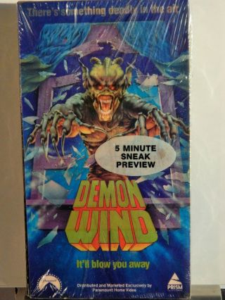 Demon Wind (vhs 1990s) Rare Dealer 5 " Preview Lenticular Box Francine Lapensee
