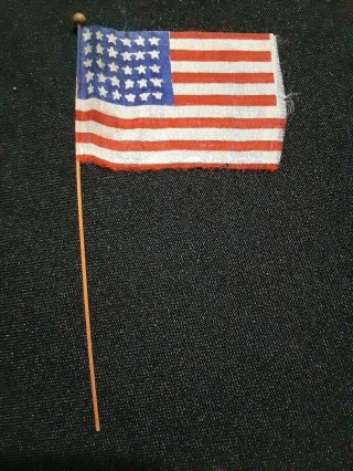 Rare 1848 Antique 30 Star Flag,  Authentic Large Size 2.  25 " X 1.  5 " On 4.  25 " Pole