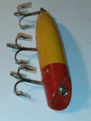 Vintage South Bend Bass Oreno Wood Fishing Lure Rare Estate Find Color