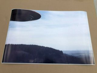 Rare Billy Meier Hovering Pleiadian Ufo Flying Saucer 20x30 Photo Poster