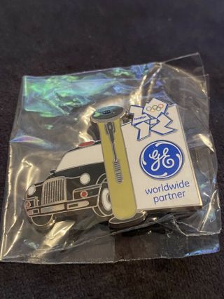 Very Rare London 2012 Olympics Pin Badge Ge General Electric Sponsor Taxi Can