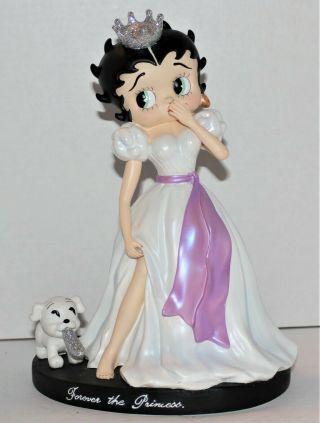 Extremely Rare Betty Boop Forever The Princess Large Figurine With Pudgy 6768