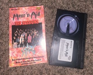 Rare 1986 Stars Hear N Aid The Sessions Vhs Video Beta Dio Quiet Riot Spinal Tap
