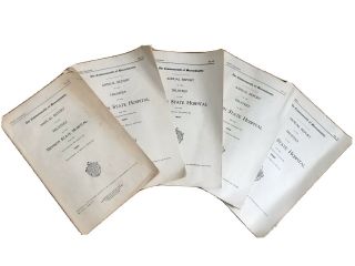 5 Rare Annual Reports Of The Trustees Of The Monson State Hospital Ma 1935 - 1939