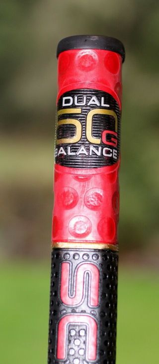 Scotty Cameron RARE Red,  Black & Gold Dual Balance Putter Grip 14.  75 