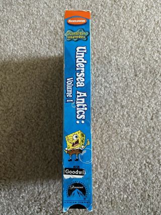 Spongebob Undersea Antics RARE Blockbuster Kidmongous VHS 3