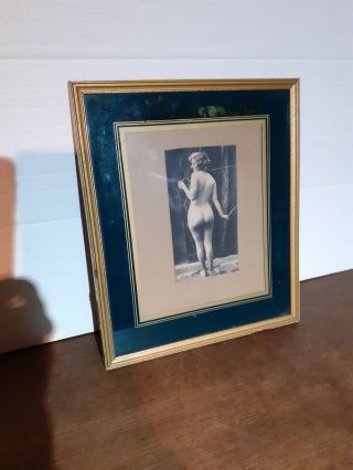 Rare Vintage Nude Picture Framed / Glazed