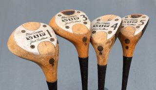 Rare Macgregor Golf Vip Jack Nicklaus 1 3 4 5 Blonde Light Wood Set Steel