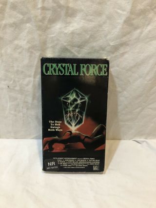 Crystal Force Vhs Video Tape Movie Rare Horror Exploitation Gore Sci - Fi Fantasy