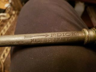 Antique F.  Dick Steel Reverse Arrow Wooden Handle Sharpener Rare Forge