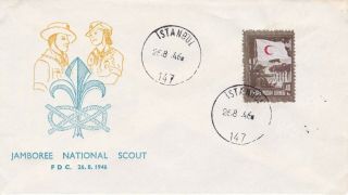Sc75) Fdc Turkey 1946,  National Scout Jamboree,  Rare Fdc