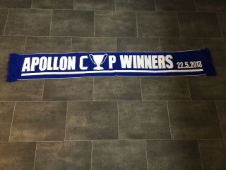 Apollon Fc Football Scarf - Cup Winners 2013 - - Rare