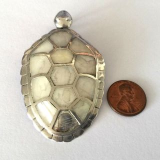 Rare Manuel Porcayo Figueroa Hecho A Mano Turtle Brooch Pin Pendant For Repair