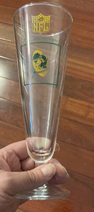 1950s Or 1960’s Gb Packers Pilsner Glass Rare Football Glass Green Bay