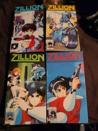 Zillion Vol 1 - 4 Streamline Video Comics Anime Vhs Like Rare
