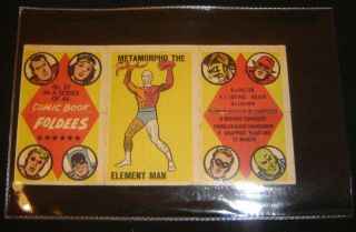 1966 Topps Comic Book Foldees 37 Metamorpho Element Man Dutch Version Rare