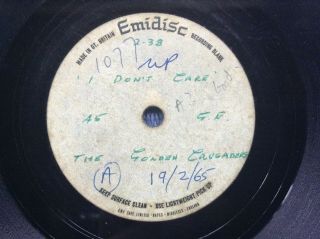 The Golden Crusaders “i Don’t Care” Rare Uk 1965 Demo Acetate / Mod Beat Garage
