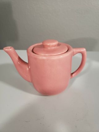 Bauer Vintage Individual Teapot Dusty Rose Pink Rare 5x6.  5