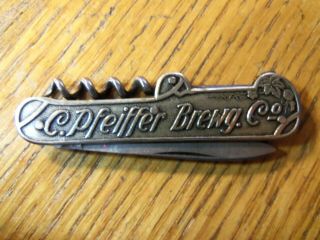 Rare Vintage C.  Pfeiffer Brewg.  Co Cork Screw & Pocket Knife German