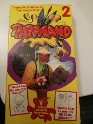Pappyland Volume 2 Vhs Tape 1998 Pappy Drewitt Razz Ma Tazz Rare Oop Children’s