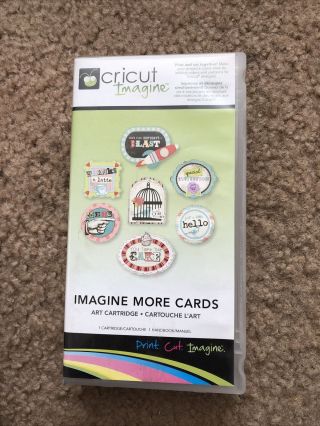 Cricut Imagine " Imagine More Cards " Art Cartridge Rare Linked