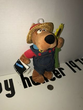 Rare Scooby Doo With Sunflower Warner Brothers Cartoon Toy Beanie Plush 1999 Wt