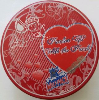 Hartford Wolf Pack Rare Red Pucker Up Ahl Made In Slovakia Official Hockey Puck