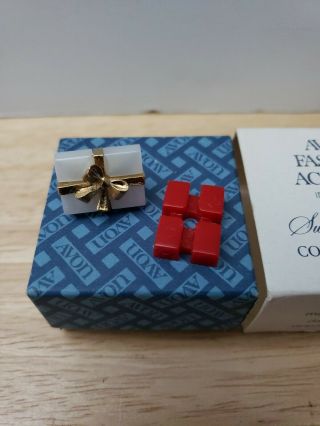 1979 Avon Surprise Package Convertible Christmas Pin Set With Box RARE 2