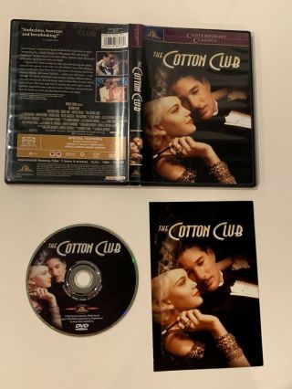The Cotton Club (dvd W/insert) Rare Oop 1984 Richard Gere Diane Lane Drama 80s