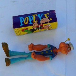 Rare Vintage 6 " Popeye Rubber Figurine & Box 1978 King Features 44004 Toy Look
