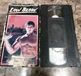 Low Blow (vhs,  1986) Vestron Video Troy Donahue Cameron Mitchell Very Rare