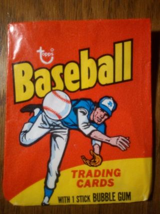 Vintage 1975 Topps Baseball Card Wax Pack Wrapper Rare Brett