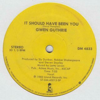 Gwen Guthrie ‎– It Should Have Been Rare 1982 Orig Killer Boogie 12  Single