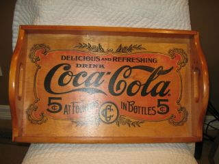 Coca - Cola Rare - Vintage 1993 Wooden Serving Tray