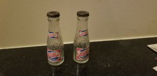 Rare Vintage Pepsi 3 1/2 Inch Salt And Pepper Shakers 2 Dot