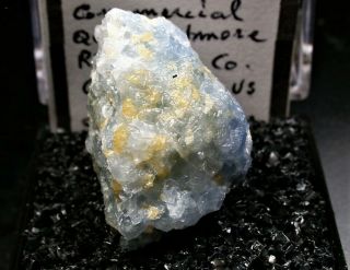 Minerals : Rare Fluorellestadite On/in Blue Calcite From Type Locality,  Calfornia