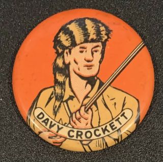 Vintage Davy Crockett Pin Back Rare