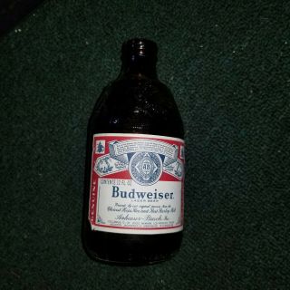 Vintage Budweiser Labeled Beer Bottle 12oz 75 Please Don 