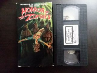 Horror Of The Zombies 1988 Vhs Tape Rare Unrated Worlds Worst Videos