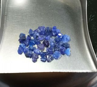 6.  9ct Rare Color Never Seen Before Neon Cobalt Blue Spinel Crystals Specimen