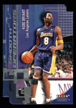 Kobe Bryant $80,  Lakers Smooth Operation Die Cut 4 Rare Sp 2000 - 01 Fleer