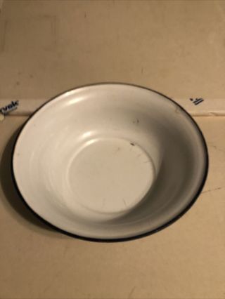 Vintage Ker Sweden Enamelware Wash Bowl Approx.  8” Kockum Enamel Rare Collectibl