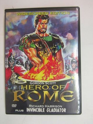 Doublr Feature - Hero Of Rome - Invinvible Gladiator (dvd,  2005) Rare - Sh