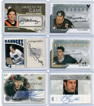 Harold Snepsts Rare Autograph Card Franchises - Vancouver Canucks Itg Auto