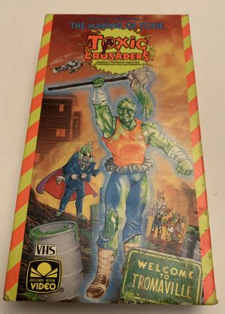 Rare Toxic Crusaders The Making Of Toxie Vhs 1991 Golden Book Video Tromaville