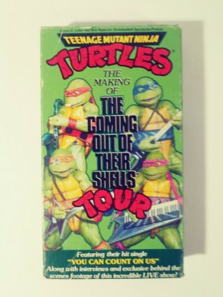 Teenage Mutant Ninja Turtles Vhs Making Of Coming Out Of Their Shells Tour Rare