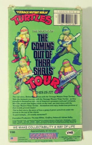 Teenage Mutant Ninja Turtles VHS Making Of Coming Out Of Their Shells Tour Rare 3